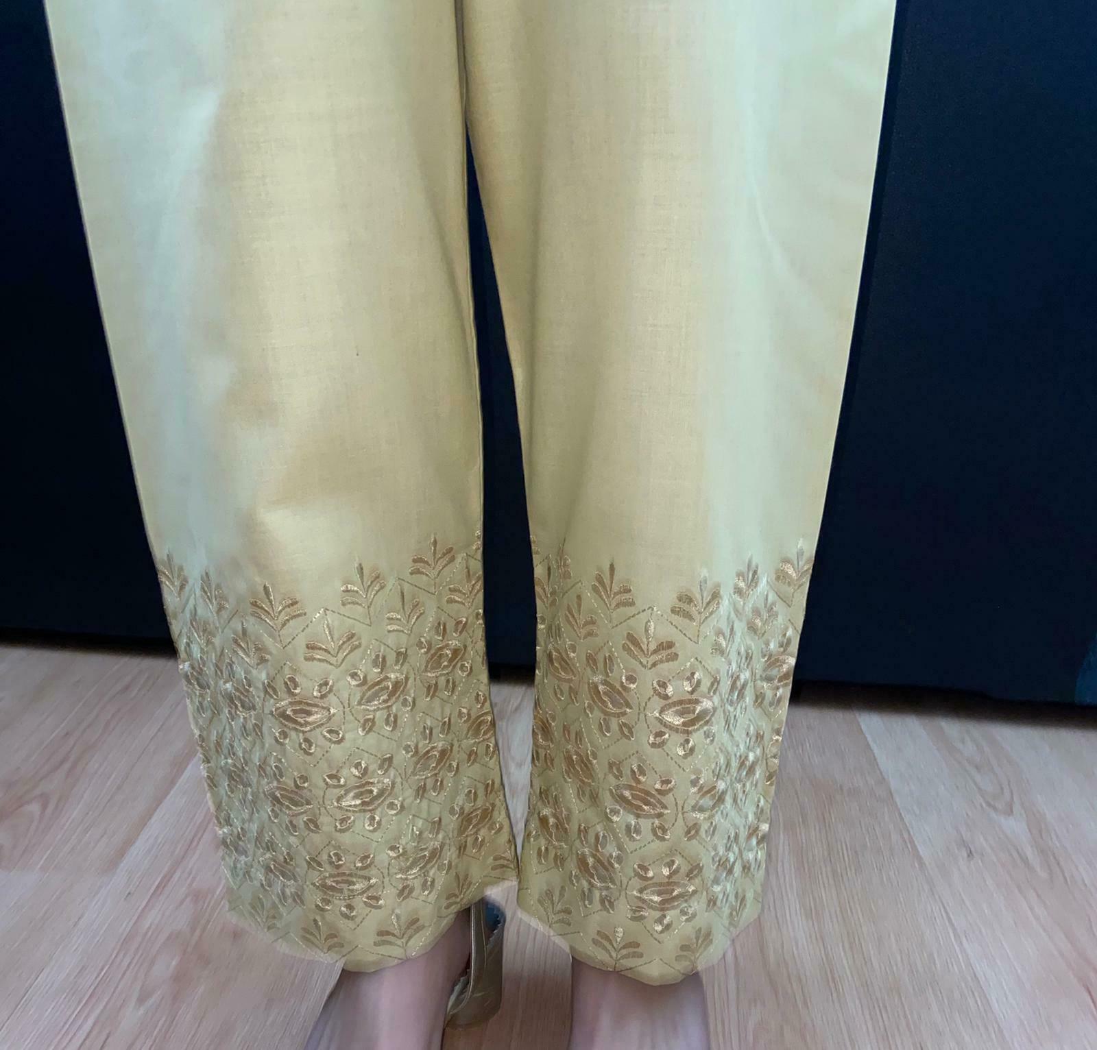 Buy Straight Pants with Embroidered Hem Online at Best Prices in India   JioMart