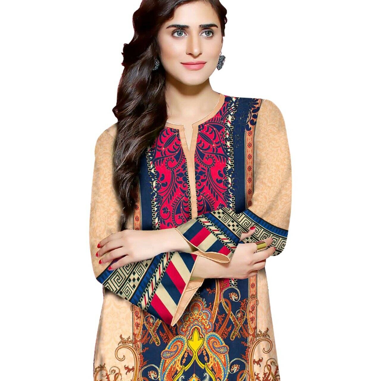 Plus Size 5XL,6XL,7XL Pakistani Indian Kurti Kurta Cotton Digital Print Tunic 